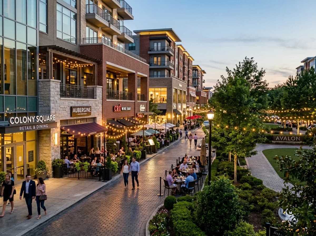 Avalon mixed-use district in Alpharetta